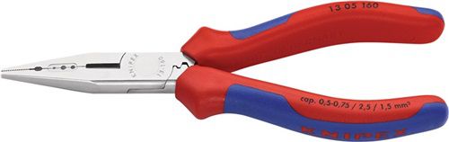 NW-KNIPEX Verdrahtungszange (Länge 160 mm / 0,5-0,75 / 1,5 / 2,5 mm²) - 13 05 160
