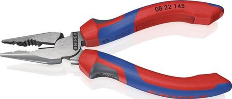 NW-HAZET Pince universelle à becs fins (longueur 145 mm / poignées bi-matière polies) - 08 22 145