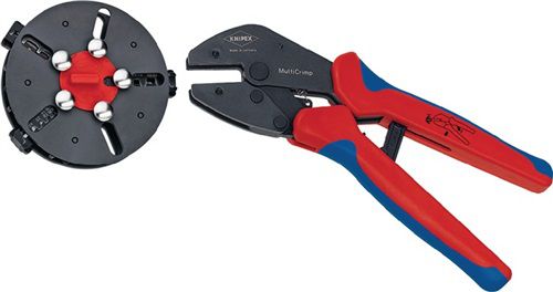 NW-KNIPEX Crimpzange (Länge 250 mm / 3 Wechseleinsätze) - 97 33 01