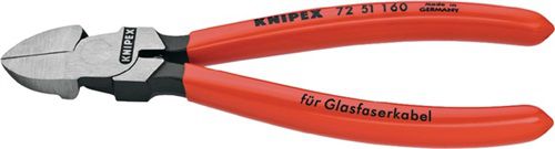 NW-KNIPEX Seitenschneider für Lichtwellenleiter (Gesamtlänge 160 mm / gerade) - 72 51 160
