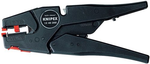 NW-KNIPEX Automatikabisolierzange (Länge 200 mm / 0,03 - 10 (AWG 32 - 7) mm²) - 12 40 200