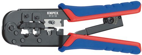 NW-KNIPEX Crimpzange für Westernstecker Länge 190 mm - 97 51 10