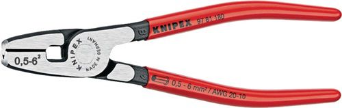 NW-KNIPEX Aderendhülsenzange (Gesamtlänge 180 mm / 0,5 - 6,0 (AWG 20 - 10) mm² poliert) - 97 81 180