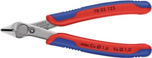 NW-KNIPEX Elektronikseitenschneider (INOX Länge 125 mm Form 2 / Facette nein) - 78 23 125