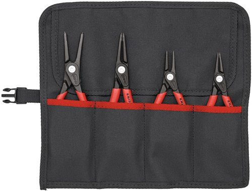 NW-KNIPEX Präzisionssicherungsringzangensatz (4-teilig in Rolltasche / 12 - 60 mm) - 00 19 57
