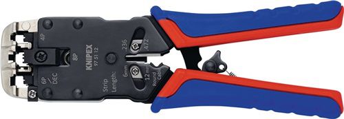 NW-KNIPEX Crimpzange für Westernstecker Länge 200 mm - 97 51 12