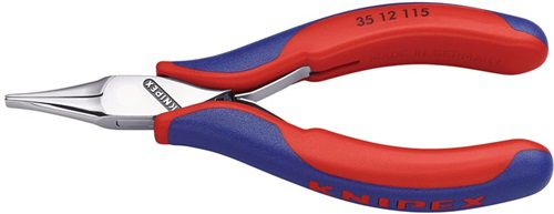 NW-KNIPEX Elektronikgreifzange (Gesamtlänge 115 mm / flachbreite Backen Form 1) - 35 12 115