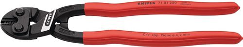 NW-KNIPEX Kompaktbolzenschneider (Länge 250 mm Kunststoffüberzug / gerade 3,8 mm ohne Aussparung) - 71 01 250