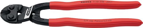 NW-KNIPEX Kompaktbolzenschneider (Länge 250 mm Kunststoffüberzug / gerade 4,2 mm mit Aussparung) - 71 31 250