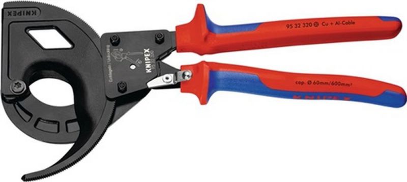 NW-KNIPEX Kabelschneider (Gesamtlänge 320 mm max. 60 (600 mm²) mm / poliert Mehrkomponenten-Hüllen) - 95 32 320