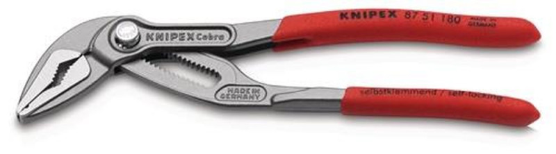 NW-KNIPEX Wasserpumpenzange (Länge 180 mm Spannweite 32 mm / grau atramentiert poliert) - 87 51 180