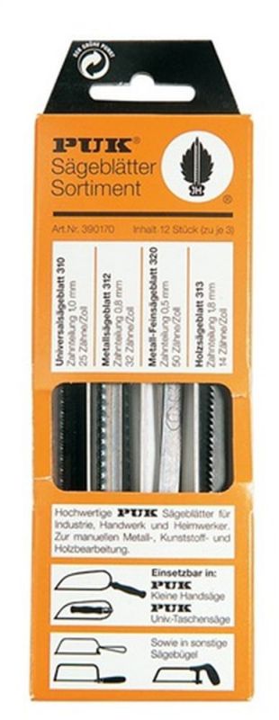 PUK Sägeblattsortiment (12-teilig / universell, Metall, Holz, Metall (fein)) - 390170