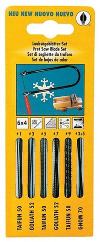 PUK Laubsägeblättersortiment (24-teilig passend für Handsägebögen / für Holz / Metall) - 593970