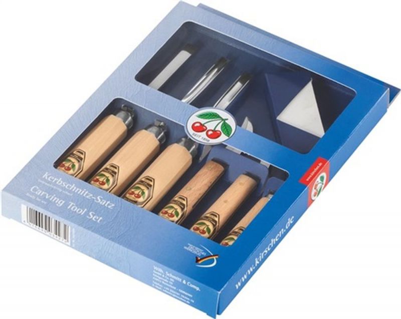 NW-Kirschen Kerbschnitz-Satz (7-teilig / im Verkaufskarton) - 3427000