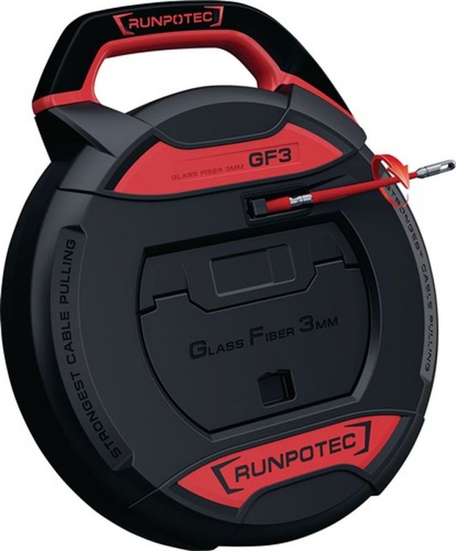 RUNPOTEC Kabeleinziehgerät Bandlänge 20 m Biegeradius 38 mm - 10196
