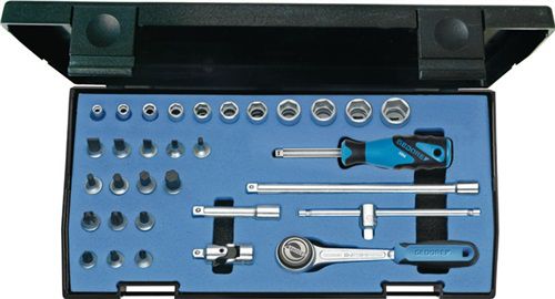 Gedore Steckschlüsselsatz (32-teilig 1/4 “ / Schlüsselweiten 4-14 mm) - 6174150