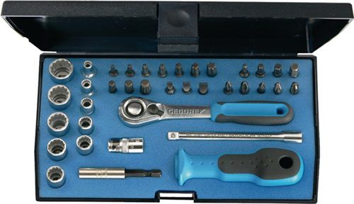 Gedore Steckschlüsselsatz (37-teilig 1/4 “ / Schlüsselweiten 4-13 mm) - 1822373