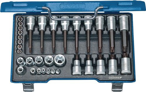 Gedore Steckschlüsselsatz (34-teilig / 1/4 + 1/2 “) - 6129440
