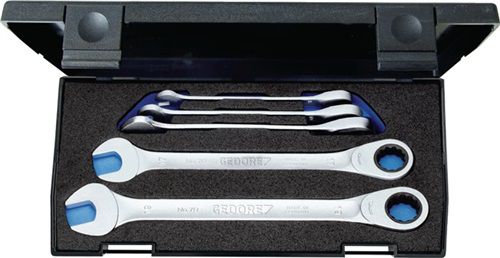 Gedore Maulringratschenschlüsselsatz (5-teilig Schlüsselweiten 8-19 mm / gerade) - 2297434