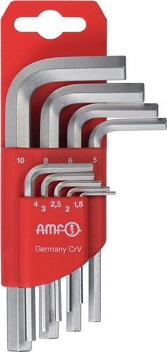 AMF Winkelschraubendrehersatz (9-teilig Kunststoffhalter / SW 1,5 - 10 mm) - 46789