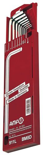 AMF Winkelschraubendrehersatz (8-teilig Schiebekassette / SW 2 - 10 mm) - 46003