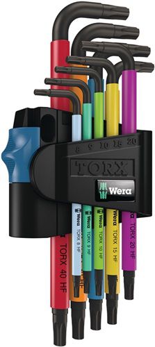 NW-Wera Winkelschraubendrehersatz (9-teilig T8 - T40 / farbcodiert, mit HF) - 05024179001