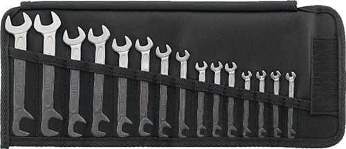 Stahlwille Doppelmaulschlüsselsatz (15-teilig SW3,2-14 mm / Chrom-Alloy-Stahl) - 96400651