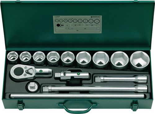 Stahlwille Steckschlüssel-Satz (15-teilig 3/4 “ / Schlüsselweiten 32-60 mm) - 96050103