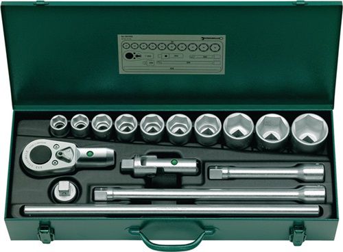 Stahlwille Steckschlüssel-Satz (16-teilig 3/4 “ / Schlüsselweiten 22-50 mm) - 96050104