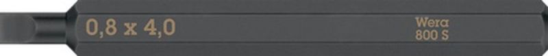 NW-Wera Bit (für Schlitzschrauben / 4,0 mm Länge 70 mm 1/4 “ C6,3 / Inhalt: 5 Stück) - 05018140001