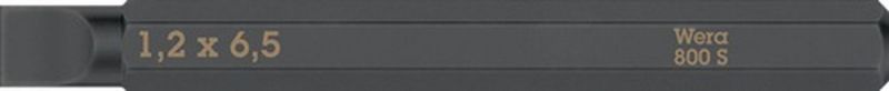 NW-Wera Bit (für Schlitzschrauben / 6,5 mm Länge 70 mm 1/4 “ C6,3 / Inhalt: 5 Stück) - 05018142001