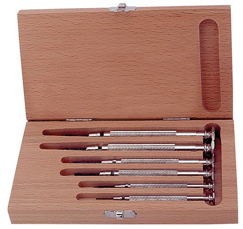 KUKKO Feinmechanikerschraubendrehersatz (6 teilig / Schlitz) - 250-560
