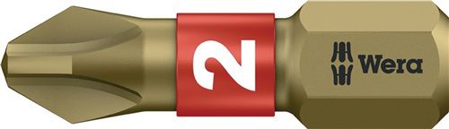 NW-Wera Embout (1/4 « PH 1 longueur 25 mm / BiTorsion, extra dur / contenu : 10 pièces) - 05056410001