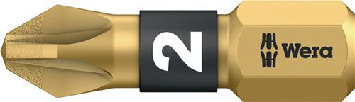 NW-Wera Bit (1/4 “ PZD 2 Länge 25 mm / BiTorsion, diamatbeschichtet / Inhalt: 10 Stück) - 05056702001