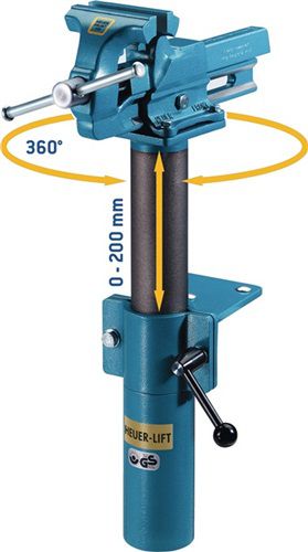 Heuer Höhenverstellgerät (für Backenbreite 160 / 180 mm / um 360° drehbar) - 104260