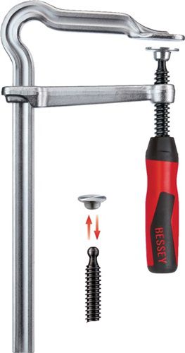 NW-BESSEY Ganzstahlschraubzwinge (Spannweite 600 mm Ausladung 120 mm / 2-K-Griff) - GM60Z-2K