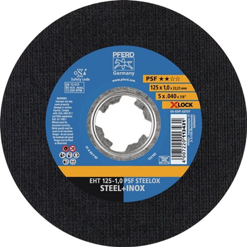PFERD Trennscheibe (D125x1mm gerade / INOX / Inhalt: 25 Stück) - 61721101