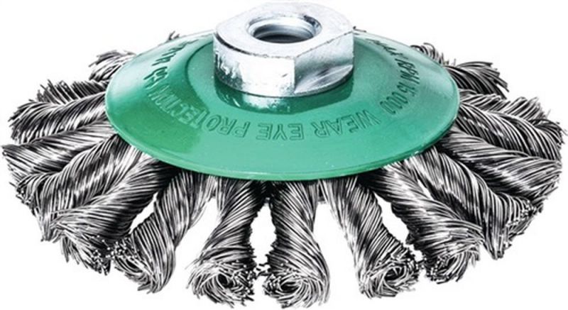 LESSMANN Kegelbürste (Ø 115 mm M14 Drahtstärke 0,5 mm / VA 12 mm) - 472.857.WZ