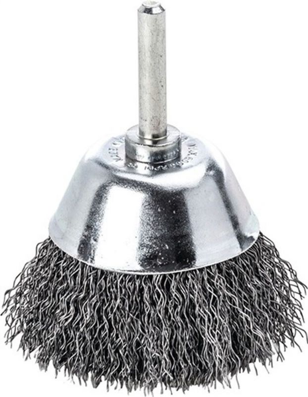 LESSMANN Flächenbürste (Ø 50 mm Schaft 6 mm Drahtstärke 0,3 mm / Stahl) - 435162