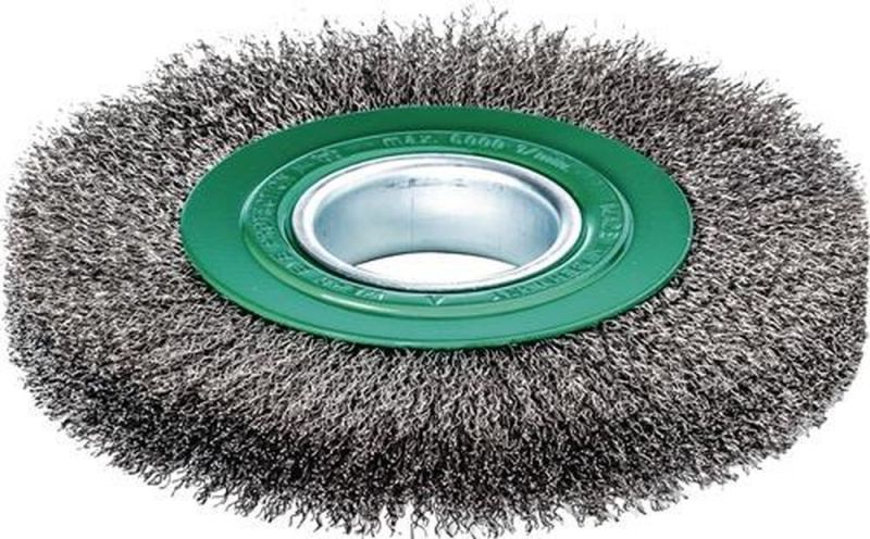 LESSMANN Rundbürste (Ø 100 mm Drahtstärke 0,30 mm / Edelstahl gewellt 20-22 mm) - 323362