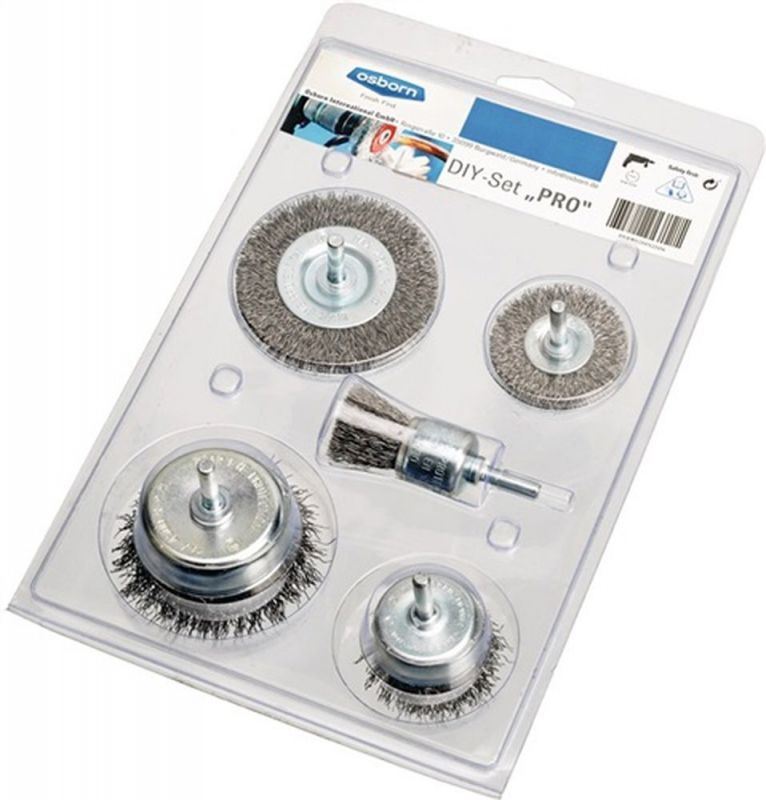 osborn Bürstensortiment (Aufnahme 6 mm Drahtstärke 0,3 mm / Stahl) - 1418600005