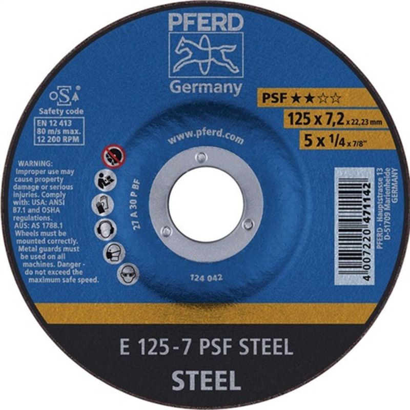 PFERD Schruppscheibe (D230xS7,2mm / gekröpft Stahl / Inhalt: 10 Stück) - 62023634