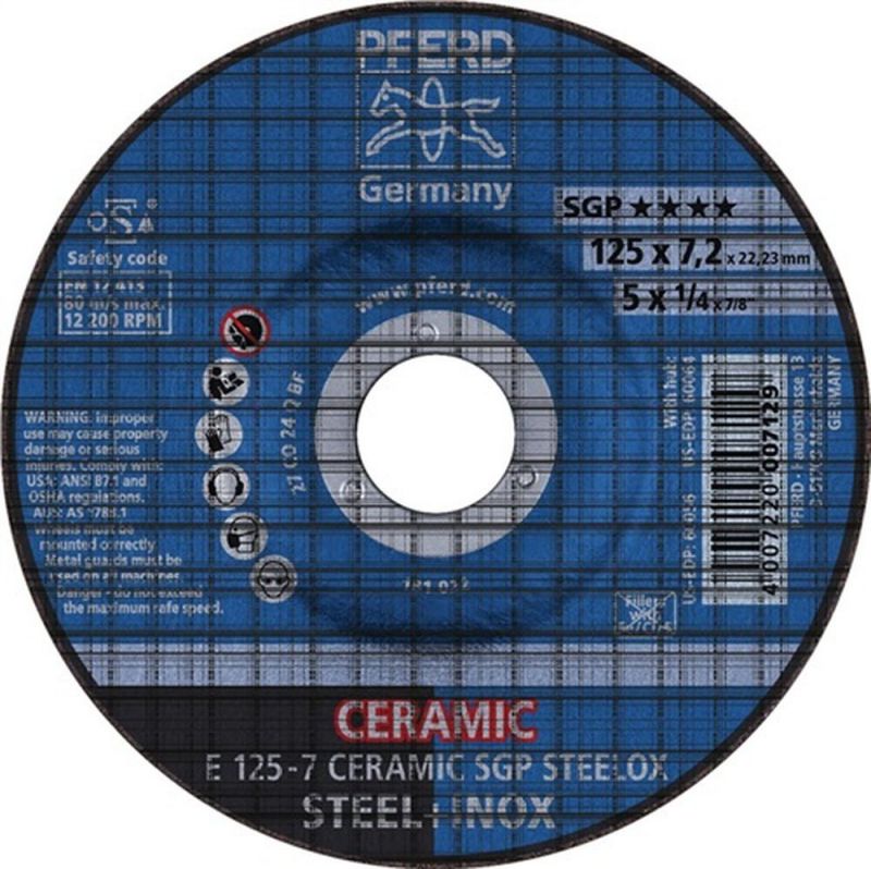 PFERD Schruppscheibe (D125xS7mm / gekröpft Stahl / Inhalt: 10 Stück) - 62212300