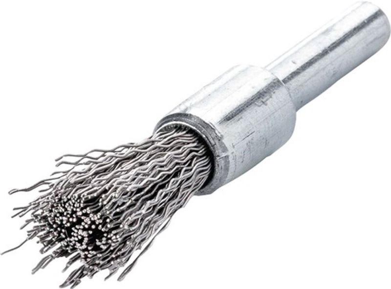 LESSMANN Pinselbürste (Ø 12 mm Schaft 6 mm Drahtstärke 0,3 mm / Edelstahl) - 451361