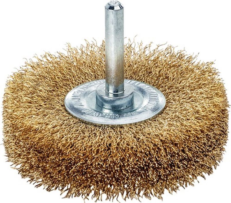 LESSMANN Rundbürste (Ø 30 mm Schaft 6 mm Drahtstärke 0,2 mm / Messing 5 mm 20000 min-¹) - 413542