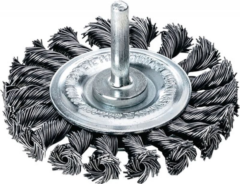 LESSMANN Rundbürste (Ø 75 mm Schaft 6 mm Drahtstärke 0,5 mm / Stahl 12 mm) - 417198