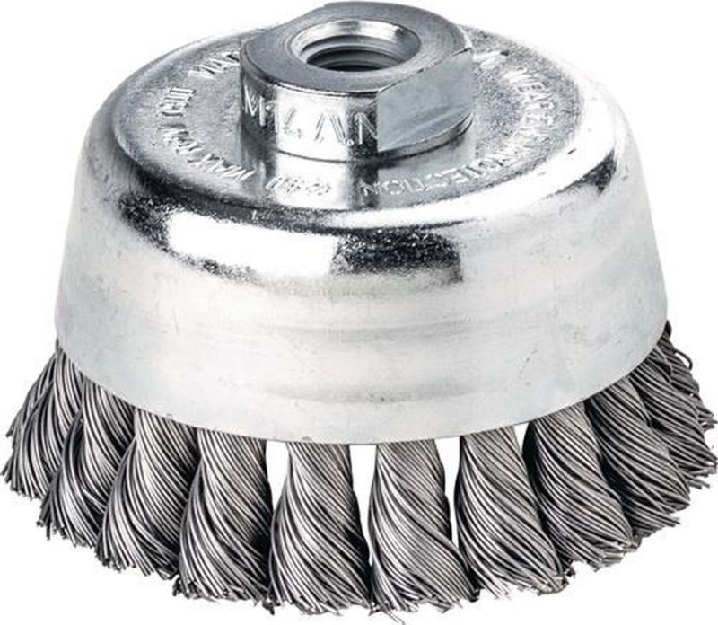 LESSMANN Topfbürste (Ø 65 mm M14 Drahtstärke 0,35 mm / Stahl) - 482117