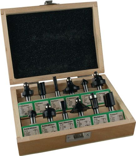 FISCH-TOOLS Fräsersatz (Hartmetall Schaft-Ø 8 mm / 12-teilig) - 973CT12A05