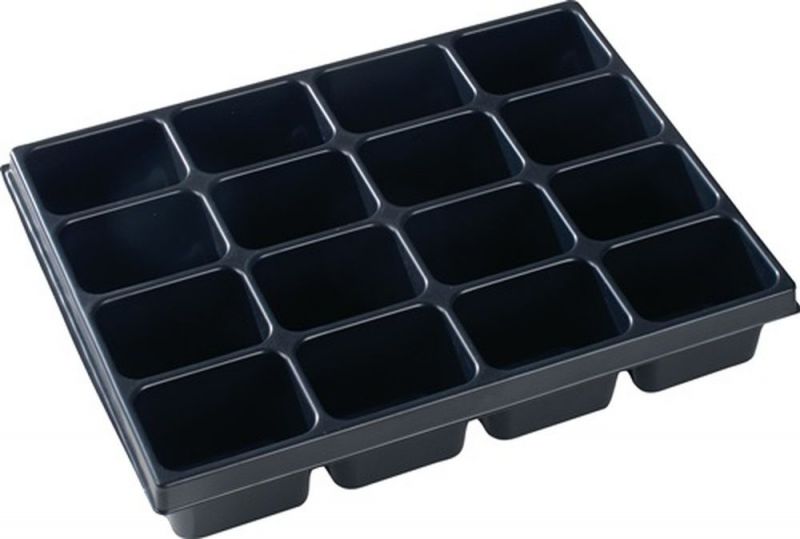 BS SYSTEMS Kleinteileeinsatz (B349xT265xH63mm Polystyrol / mit 16 Mulden) - 1000010136