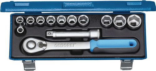 Gedore Steckschlüsselsatz (13-teilig 1/2 “ / Schlüsselweiten 10-24 mm) - 2545810
